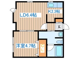 プランドール西町の物件間取画像